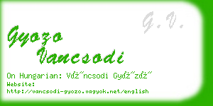 gyozo vancsodi business card